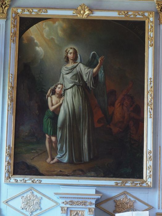 tableau avec son cadre : L'Ange gardien
