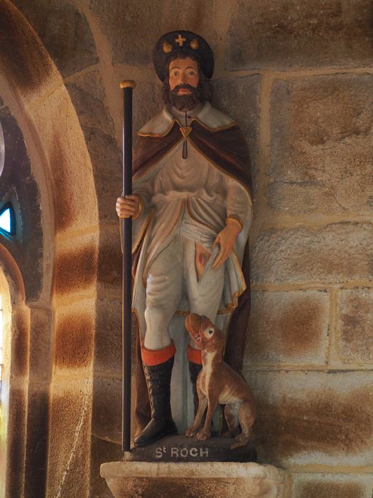 statue : Saint Roch - © Ministère de la Culture (France), Conservation des antiquités et des objets d’art du Finistère, tous droits réservés