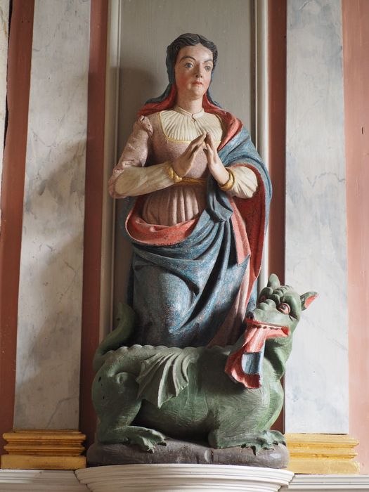 statue : Sainte Marguerite - © Ministère de la Culture (France), Conservation des antiquités et des objets d’art du Finistère – Tous droits réservés