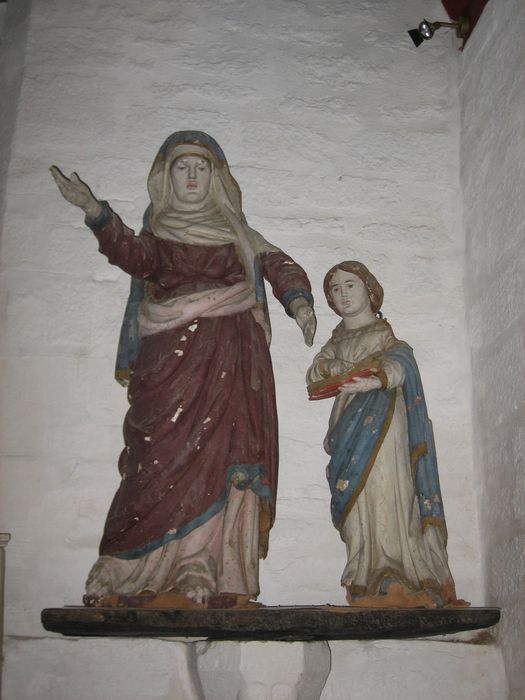 groupe sculpté : Education de la Vierge - © Ministère de la Culture (France), Conservation des antiquités et des objets d’art du Finistère – Tous droits réservés