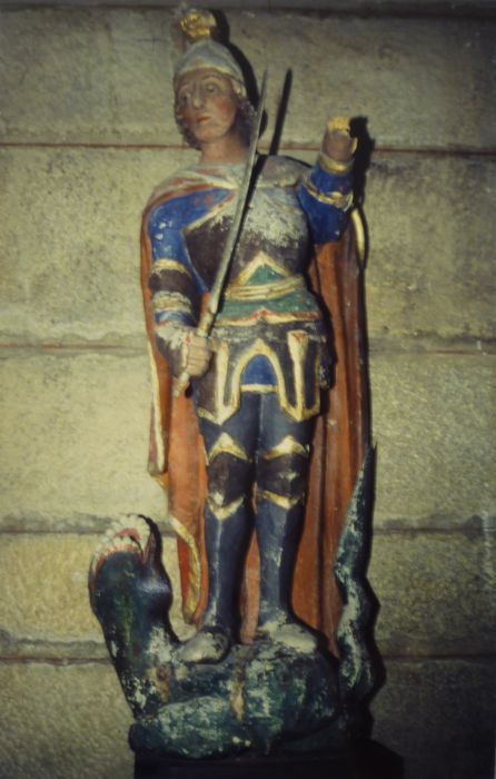 statue : Saint Georges - © Ministère de la Culture (France), Conservation des antiquités et des objets d’art du Finistère – Tous droits réservés