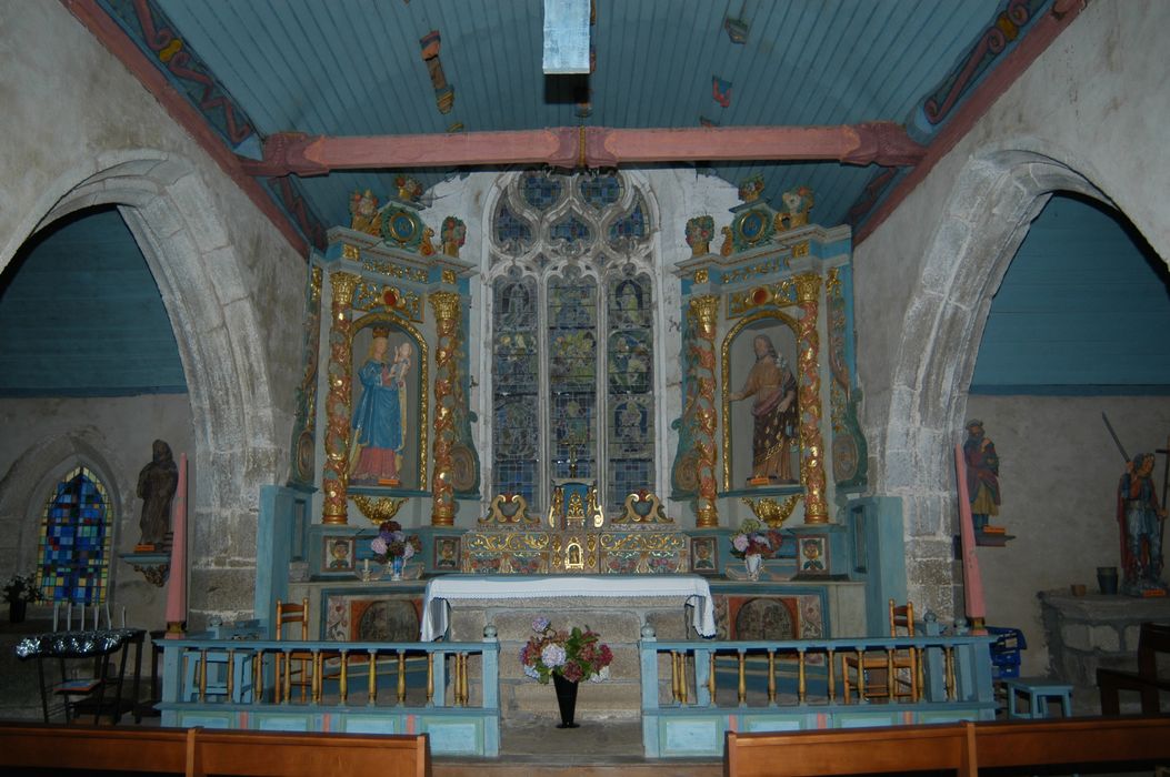 niches ; gradins ; tabernacle ; statues : Saint Joseph, la Vierge Marie - © Ministère de la Culture (France), Conservation des antiquités et des objets d’art du Finistère – Tous droits réservés