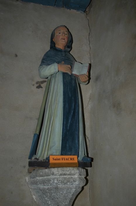 statue : Saint Fiacre - © Ministère de la Culture (France), Conservation des antiquités et des objets d’art du Finistère, tous droits réservés