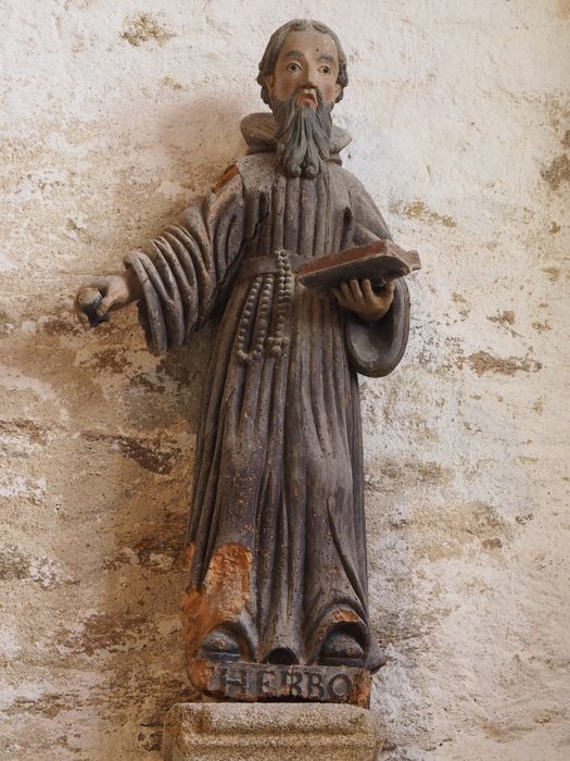 statue : Saint Herbot - © Ministère de la Culture (France), Conservation des antiquités et des objets d’art du Finistère, tous droits réservés