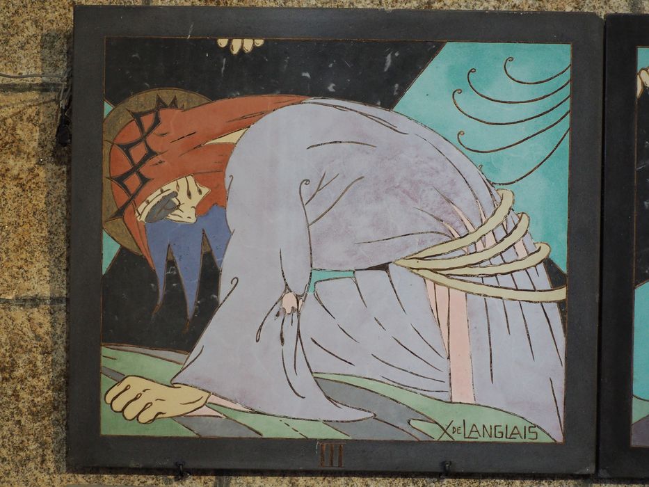 chemin de croix (14 stations) : Station n°3 - © Ministère de la Culture (France), Conservation des antiquités et des objets d’art du Finistère, tous droits réservés