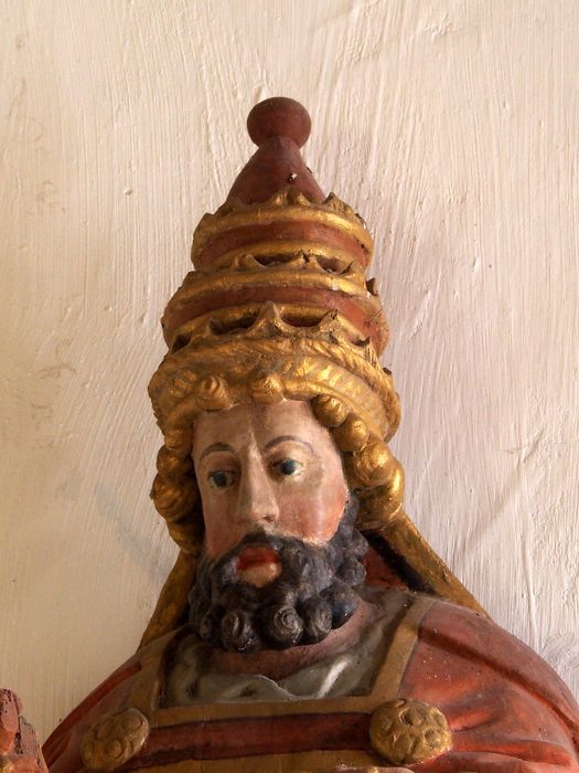 statue : La Trinité, vue partielle - © Ministère de la Culture (France), Conservation des antiquités et des objets d’art du Finistère – Tous droits réservés