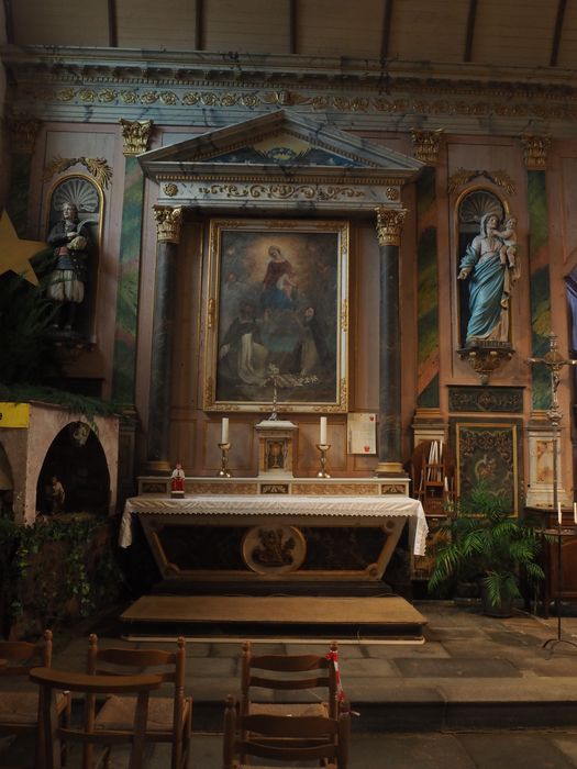 autel ; retable du Rosaire ; tableau : Le Rosaire ; boiseries - © Ministère de la Culture (France), Conservation des antiquités et des objets d’art du Finistère – Tous droits réservés
