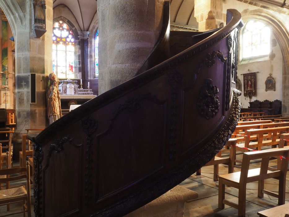 chaire à prêcher, vue partielle - © Ministère de la Culture (France), Conservation des antiquités et des objets d’art du Finistère – Tous droits réservés