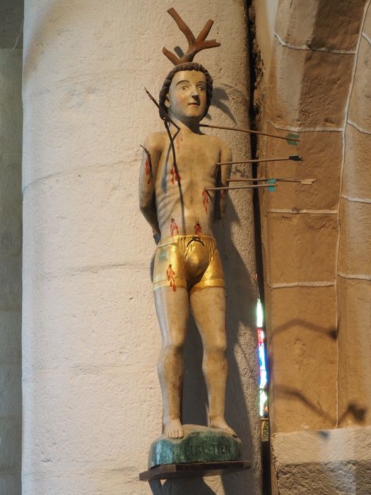 statue : Saint Sébastien - © Ministère de la Culture (France), Conservation des antiquités et des objets d’art du Finistère – Tous droits réservés