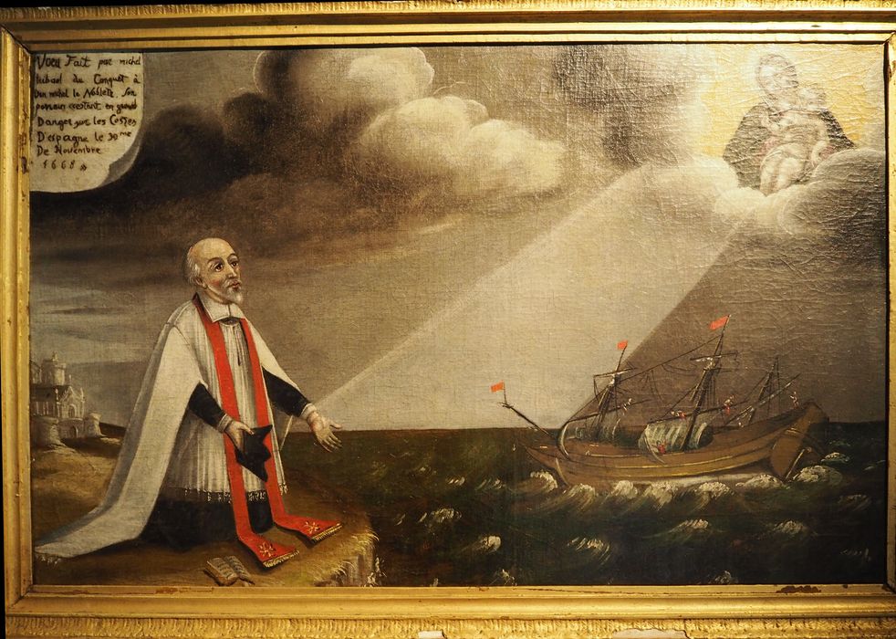 Tableau ; cadre : Dom Michel Le Nobletz
