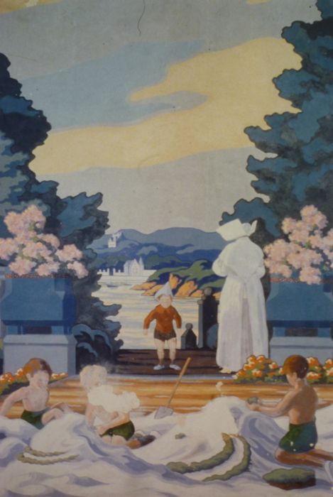 décor peint, détail - © Ministère de la Culture (France), Conservation des antiquités et des objets d’art du Finistère, tous droits réservés