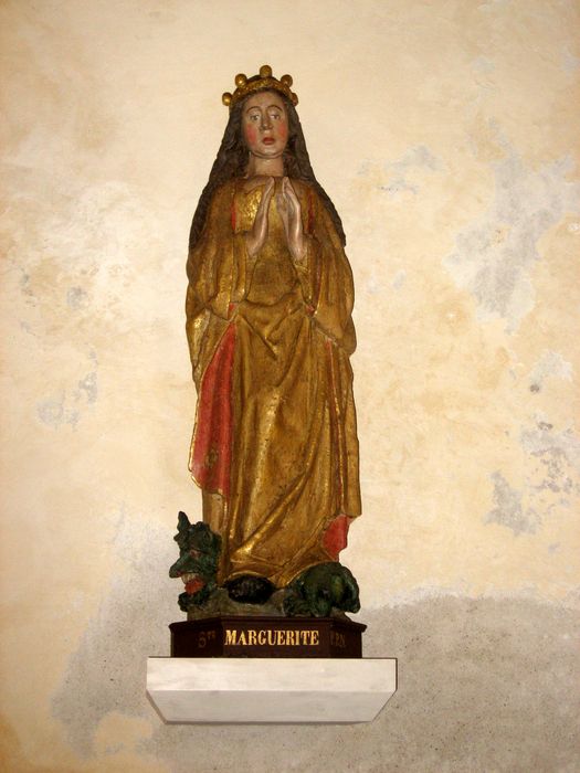 statue : Sainte Marguerite terrassant le dragon