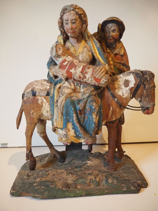 groupe sculpté : Fuite en Égypte (La)