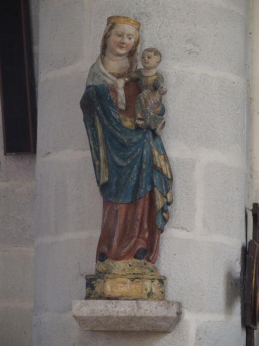 statue : Vierge à l'Enfant dite Notre-Dame de Kroaz-Baz - © Ministère de la Culture (France), Conservation des antiquités et des objets d’art du Finistère, tous droits réservés