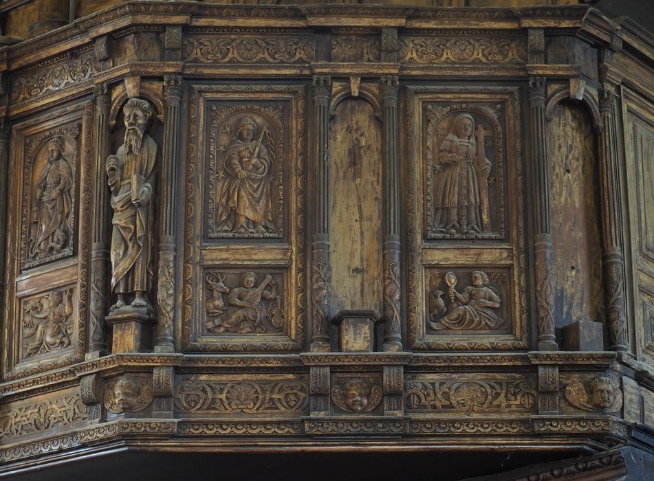 orgue de tribune, détail du panneau nord