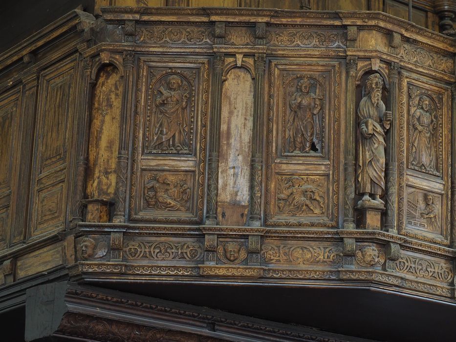 orgue de tribune, détail du panneau sud