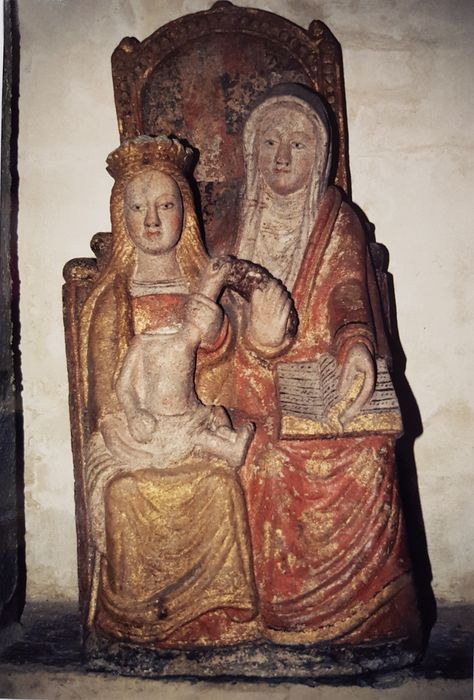 groupe sculpté : Sainte Anne, la Vierge et l'Enfant Jésus