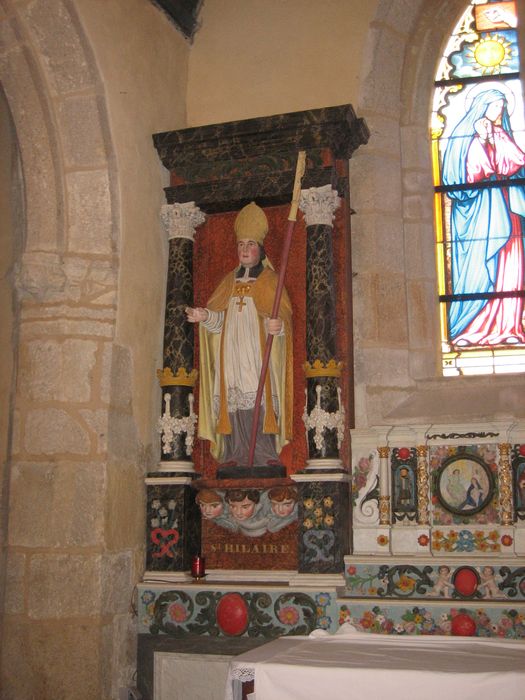 statue : Saint Hilaire - © Ministère de la Culture (France), Conservation des antiquités et des objets d’art du Finistère, tous droits réservés