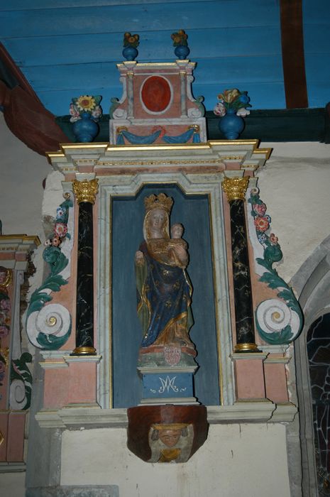 niche attribuée à Jean Seven et sa statue : Vierge à l’Enfant - © Ministère de la Culture (France), Conservation des antiquités et des objets d’art du Finistère, tous droits réservés