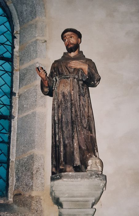 statue : Saint François aux stigmates - © Ministère de la Culture (France), Conservation des antiquités et des objets d’art du Finistère, tous droits réservés