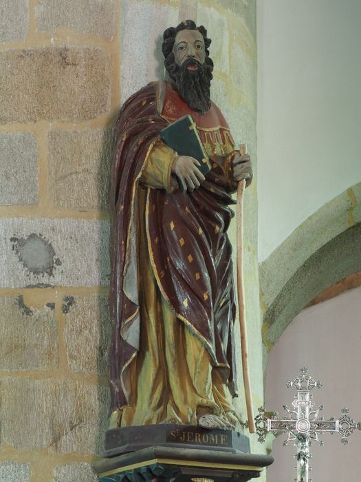 statue : Saint Jérôme - © Ministère de la Culture (France), Conservation des antiquités et des objets d’art du Finistère, tous droits réservés