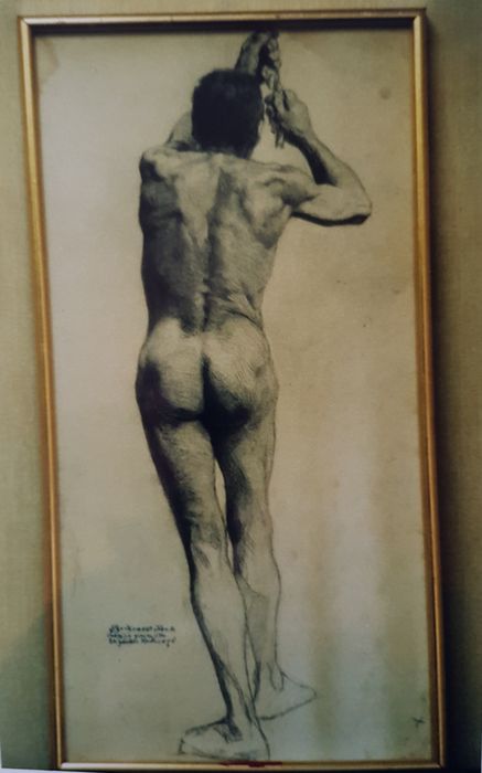 dessin : Anatomie d’homme - © Ministère de la Culture (France), Conservation des antiquités et des objets d’art du Finistère, tous droits réservés