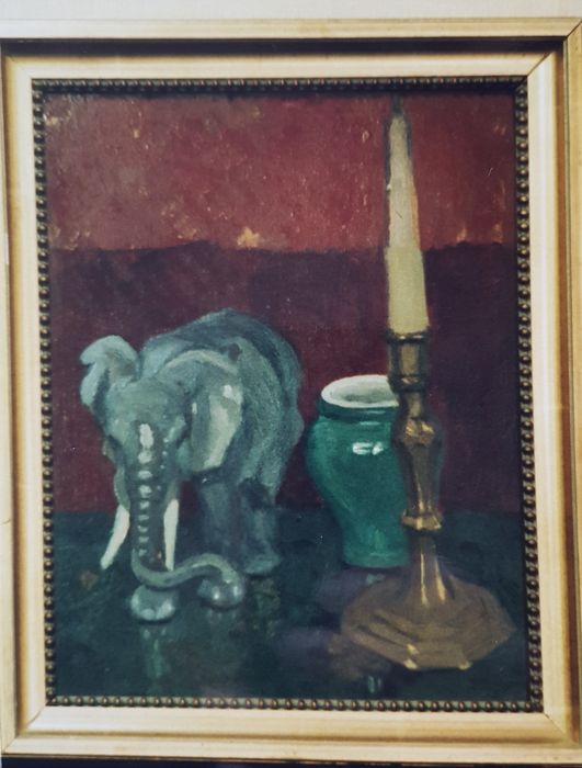 tableau : Nature morte à l’éléphant - © Ministère de la Culture (France), Conservation des antiquités et des objets d’art du Finistère, tous droits réservés