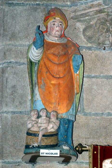 statue : Saint Nicolas - © Ministère de la Culture (France), Conservation des antiquités et des objets d’art du Finistère, tous droits réservés