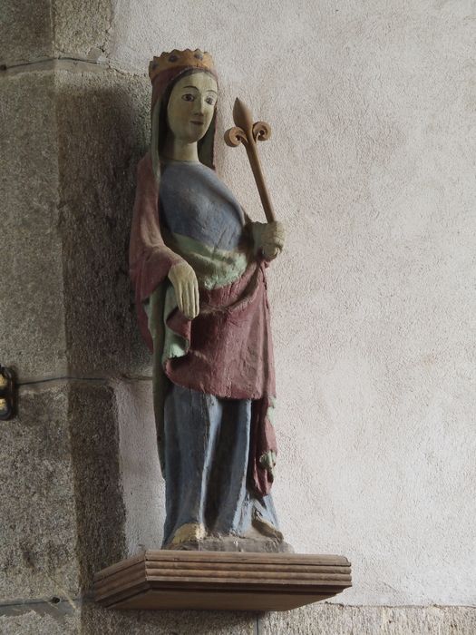 statue : Sainte Claire (?) - © Ministère de la Culture (France), Conservation des antiquités et des objets d’art du Finistère, tous droits réservés