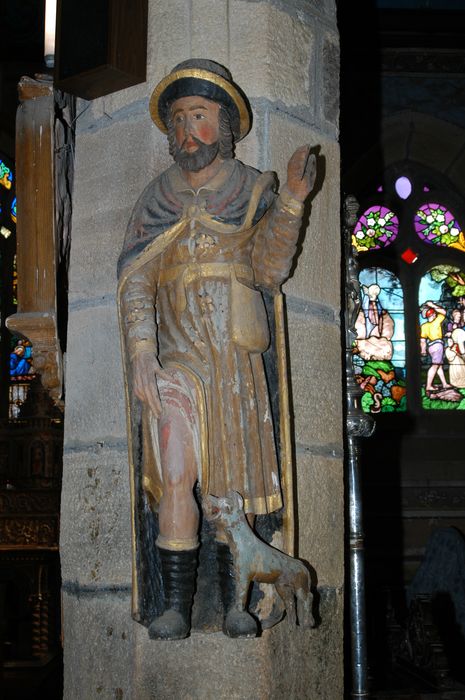 statue : Saint Roch - © Ministère de la Culture (France), Conservation des antiquités et des objets d’art du Finistère, tous droits réservés