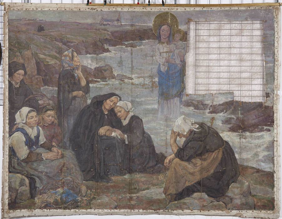 tableau : Invocation à Notre-Dame des Flots - © Ministère de la Culture (France), Conservation des antiquités et des objets d’art du Finistère, tous droits réservés