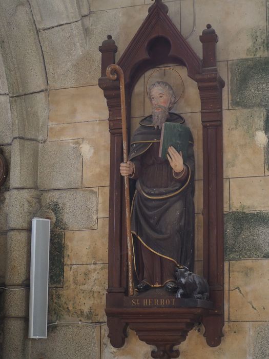 statue : Saint Herbot - © Ministère de la Culture (France), Conservation des antiquités et des objets d’art du Finistère, tous droits réservés