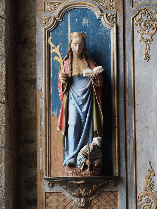 statue : Sainte Catherine - © Ministère de la Culture (France), Conservation des antiquités et des objets d’art du Finistère, tous droits réservés