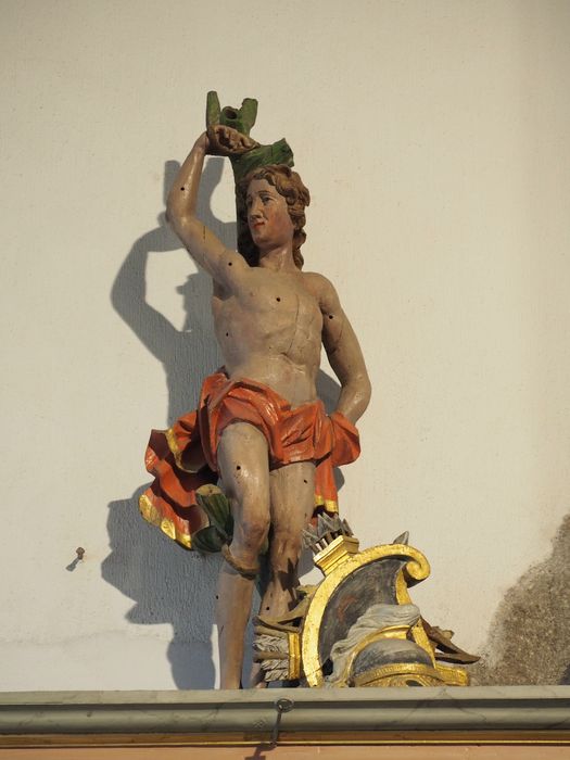 statue : Saint Sébastien - © Ministère de la Culture (France), Conservation des antiquités et des objets d’art du Finistère, tous droits réservés