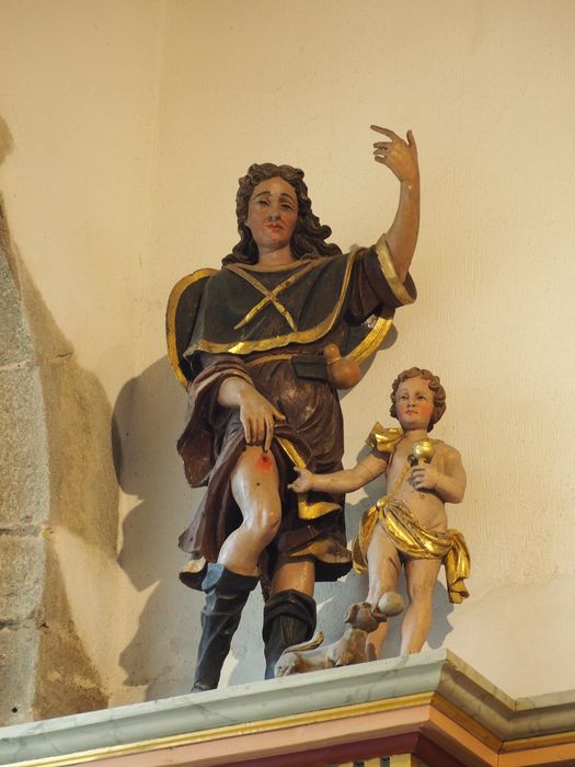 statue : Saint Roch - © Ministère de la Culture (France), Conservation des antiquités et des objets d’art du Finistère, tous droits réservés