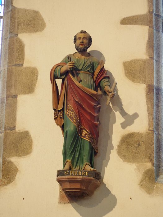 statue : Saint Pierre - © Ministère de la Culture (France), Conservation des antiquités et des objets d’art du Finistère, tous droits réservés