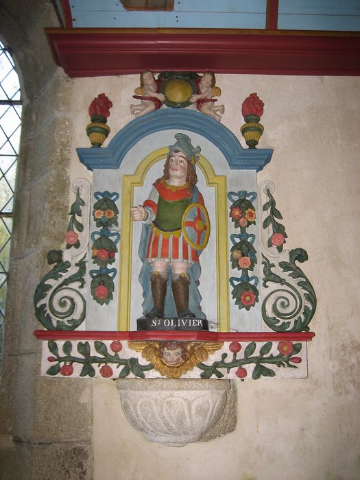 statue : Saint Olivier - © Ministère de la Culture (France), Conservation des antiquités et des objets d’art du Finistère, tous droits réservés