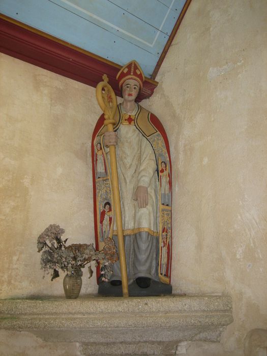 statue : Saint Méen en évêque - © Ministère de la Culture (France), Conservation des antiquités et des objets d’art du Finistère, tous droits réservés