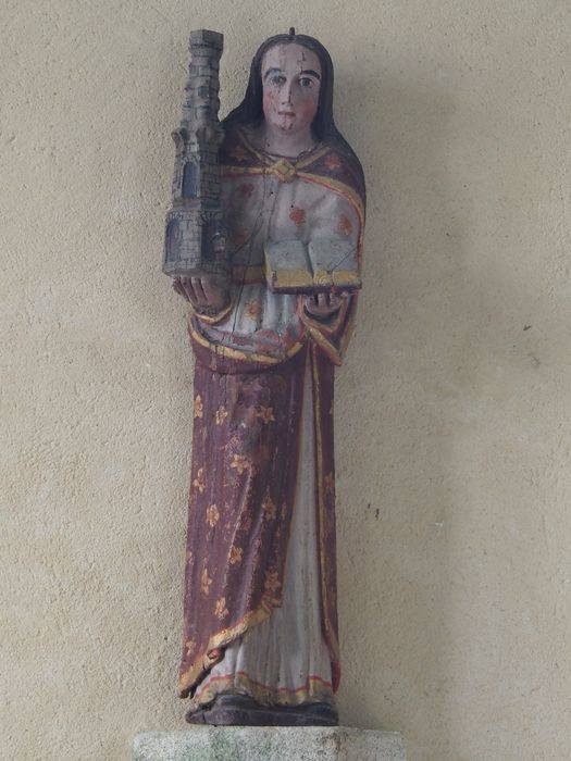 statue : Sainte Barbe - © Ministère de la Culture (France), Conservation des antiquités et des objets d’art du Finistère, tous droits réservés