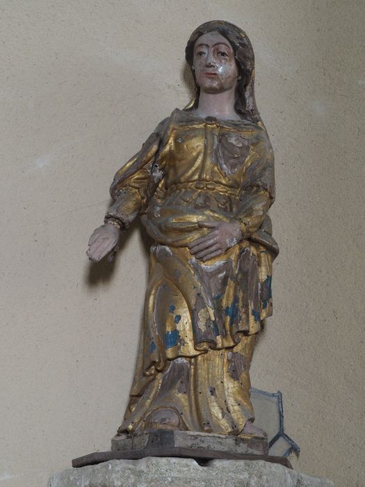 statue : Sainte femme - © Ministère de la Culture (France), Conservation des antiquités et des objets d’art du Finistère, tous droits réservés