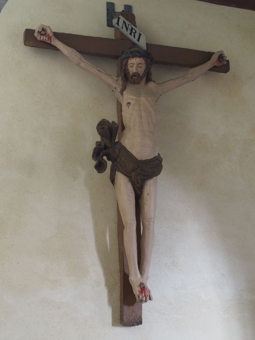 statue : Christ en croix - © Ministère de la Culture (France), Conservation des antiquités et des objets d’art du Finistère, tous droits réservés