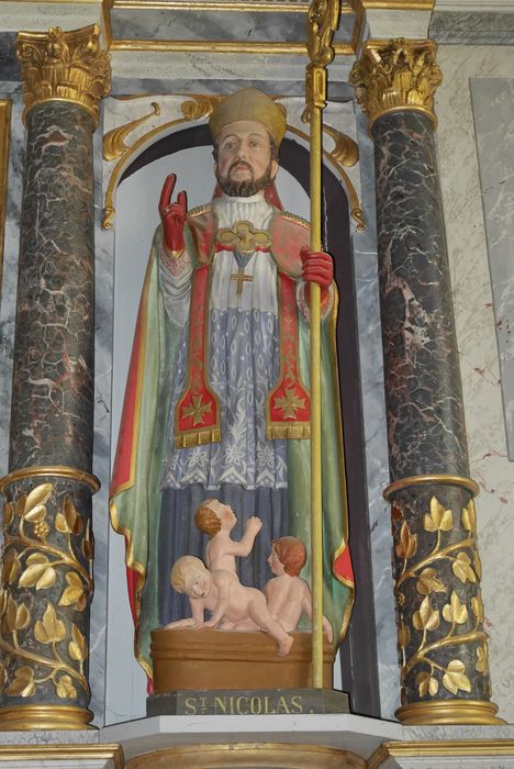 statue : Saint Nicolas - © Ministère de la Culture (France), Conservation des antiquités et des objets d’art du Finistère, tous droits réservés