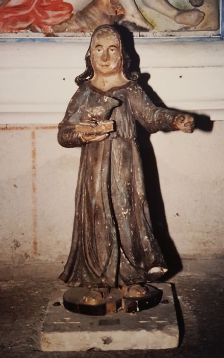 statue : Enfant Jésus (?) - © Ministère de la Culture (France), Conservation des antiquités et des objets d’art du Finistère, tous droits réservés