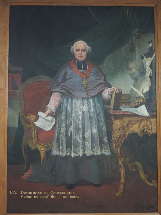 tableau et son cadre : Monseigneur Dombideau de Crouseilhes - © Ministère de la Culture (France), Conservation des antiquités et des objets d’art du Finistère, tous droits réservés