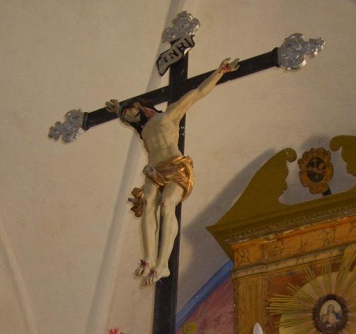 statue : Christ en croix, vue générale - © Ministère de la Culture (France), Conservation des antiquités et des objets d'art de Corse, tous droits réservés