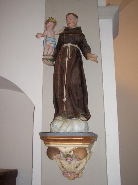 statue : saint Antoine de Padoue et l'enfant Jésus, vue générale