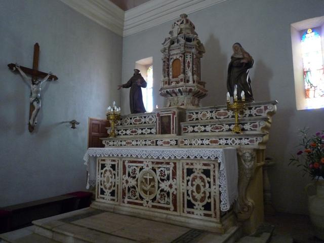 2 statues (en pendant) : saint François d'Assise, sainte Claire