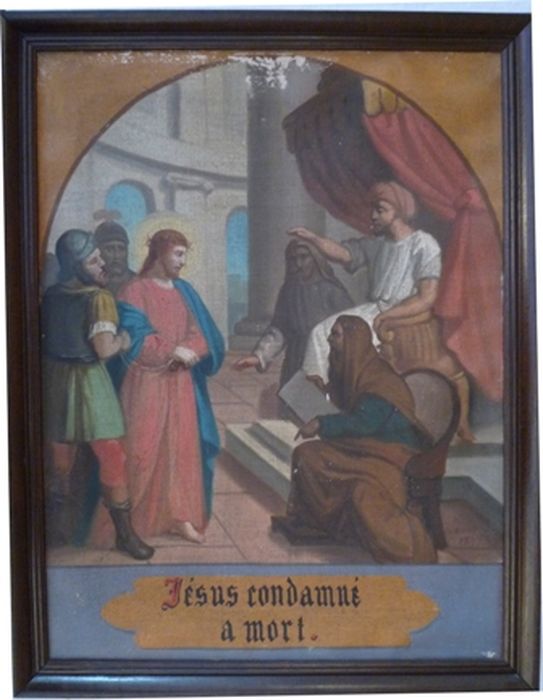Tableau (chemin de croix), détail de la station n°1