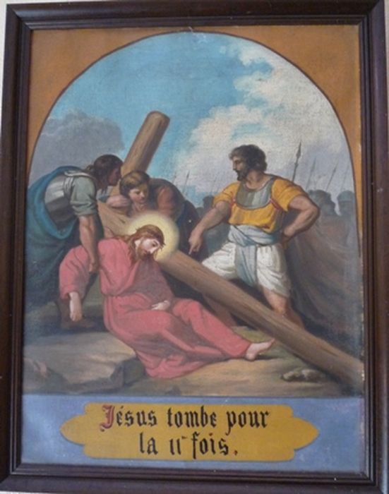 tableau (chemin de croix), détail de la station n°7