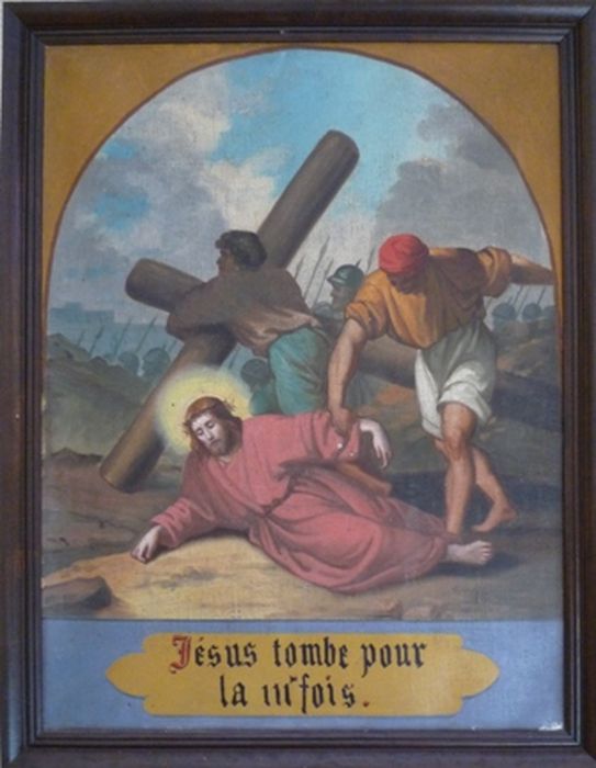 tableau (chemin de croix), détail de la station n°9